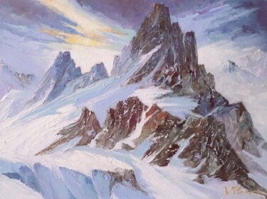 Pintura intitulada "Rocky Mountains. Ve…" por Valery Budanov, Obras de arte originais, Óleo