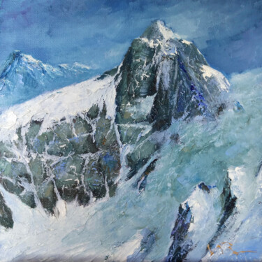 Peinture intitulée "Mountain pass" par Valery Budanov, Œuvre d'art originale, Huile