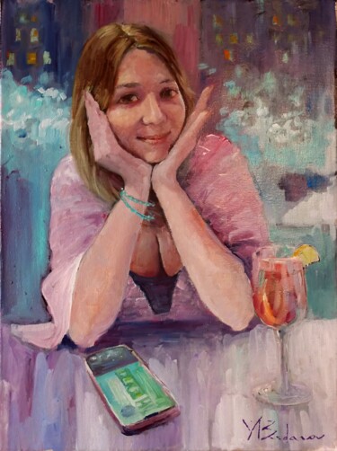 Картина под названием "Evening cocktail" - Valery Budanov, Подлинное произведение искусства, Масло