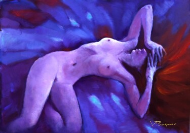 Painting titled "Night-fly" by Valery Budanov, Original Artwork, Oil