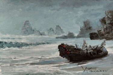 Pintura intitulada "Alien shore" por Valery Budanov, Obras de arte originais, Óleo