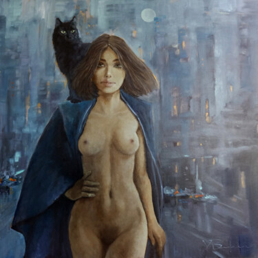Painting titled "Margarita. Walk.." by Valery Budanov, Original Artwork, Oil