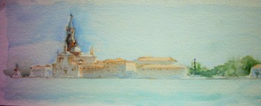 Peinture intitulée "San Giorgio, canale…" par Valéry Codogno, Œuvre d'art originale, Aquarelle