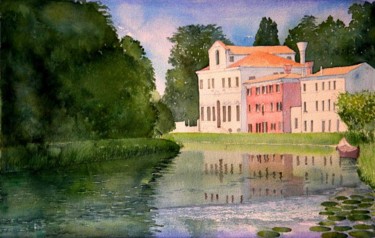 Peinture intitulée "villa sul Brenta 1" par Valéry Codogno, Œuvre d'art originale