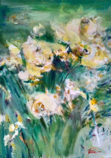 Картина под названием "Daffodils" - Valery Videtskikh, Подлинное произведение искусства