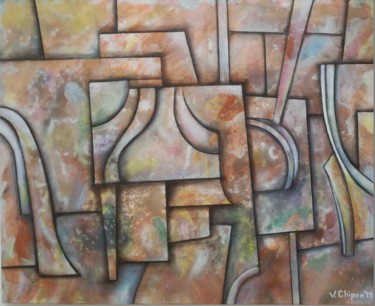 Painting titled "Plans" by Valentinos, Original Artwork, Acrylic