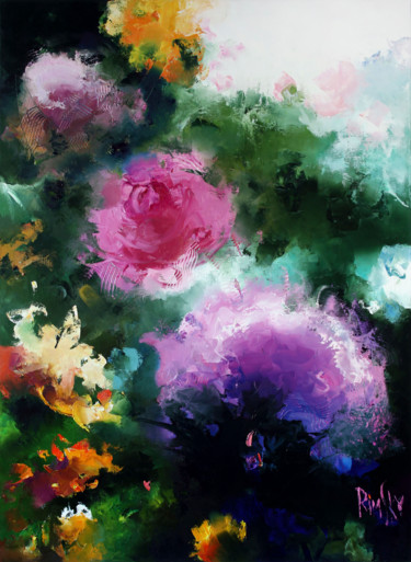 Картина под названием "Зимний сон цветов 1…" - Rimsky, Подлинное произведение искусства, Масло
