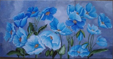 Pintura titulada "Rhapsody in Blue -…" por Valian, Obra de arte original, Oleo
