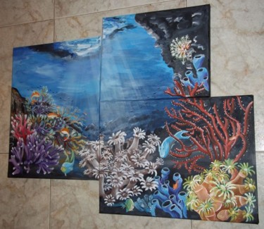 Pintura titulada "Flores del mar" por Valian, Obra de arte original, Oleo