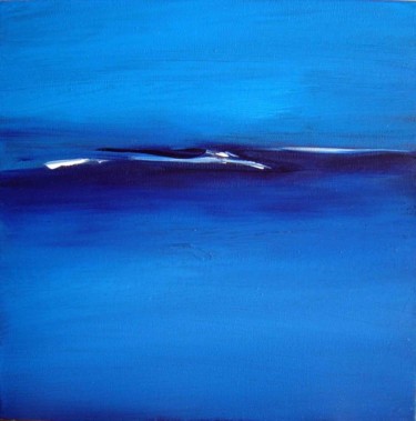 Peinture intitulée "Carré bleu" par Valia Solène, Œuvre d'art originale