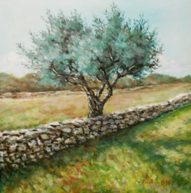 Painting titled "Olive tree" by Kristina Valić, Original Artwork, Acrylic