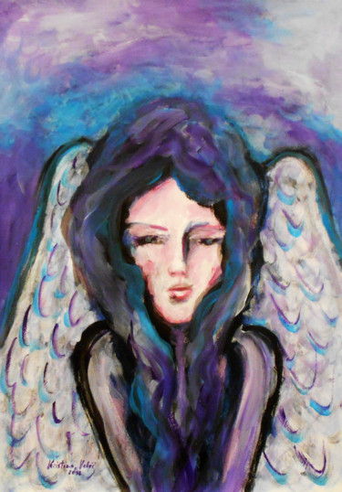 Ζωγραφική με τίτλο "Angel" από Kristina Valić, Αυθεντικά έργα τέχνης, Ακρυλικό