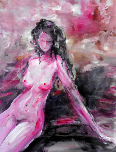 Peinture intitulée "Nude #4" par Kristina Valić, Œuvre d'art originale, Acrylique
