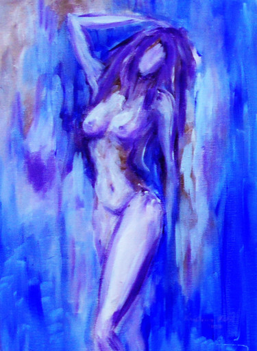 Painting titled "Nude #5" by Kristina Valić, Original Artwork, Acrylic