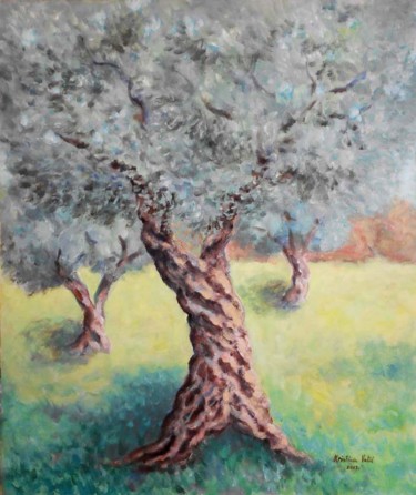 Pittura intitolato "Olive grove" da Kristina Valić, Opera d'arte originale, Acrilico