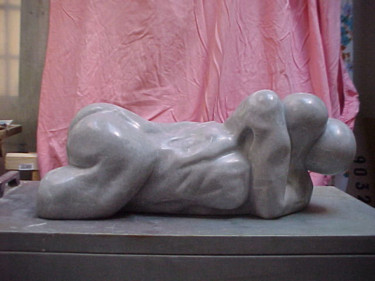 Skulptur mit dem Titel "Lasciveté II" von Valja, Original-Kunstwerk, Stein