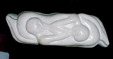 Skulptur mit dem Titel "Conversation intime" von Valja, Original-Kunstwerk, Stein