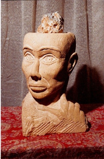 Sculpture titled "Dame de la Montagne" by Valja, Original Artwork, Stone