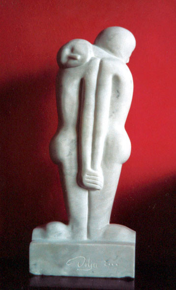 Skulptur mit dem Titel "Tout contre" von Valja, Original-Kunstwerk