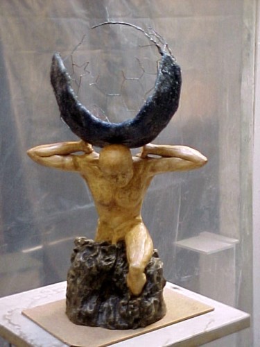 Sculpture titled "l'Atlas" by Valja, Original Artwork, Other