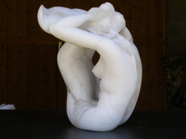 sirène au bain Sculpture intitulée "sirène au bain" par Valja, Œuvre d'art originale, Pierre