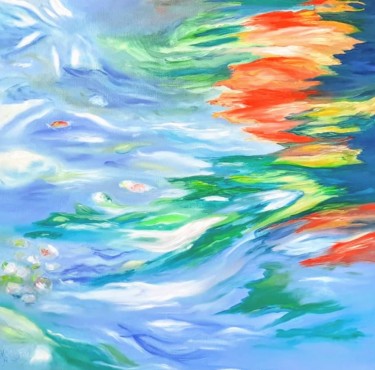 Картина под названием ""Ondulations" Série…" - Pascale Fleury-Vallée, Подлинное произведение искусства, Масло