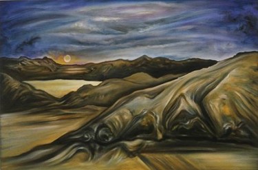 Painting titled "29 Palms, 2004" by Linda Vallejo, Original Artwork, Oil