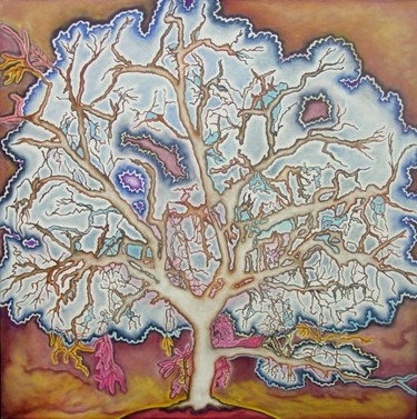 Painting titled "Electric Oak, Sprin…" by Linda Vallejo, Original Artwork
