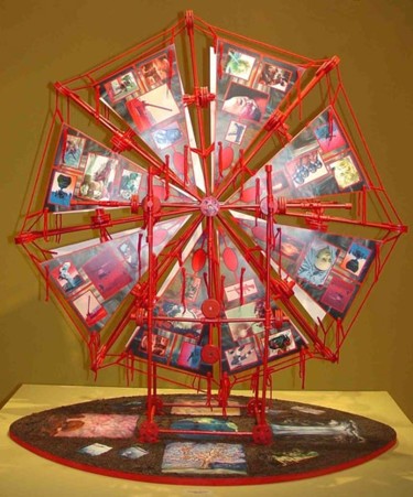 Painting titled "The Ferris Wheel" by Linda Vallejo, Original Artwork