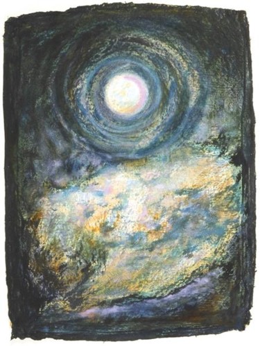 Painting titled "Full Moon on Sacred…" by Linda Vallejo, Original Artwork