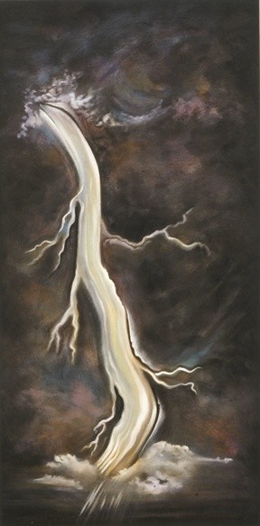 Painting titled "Striking Thunder" by Linda Vallejo, Original Artwork