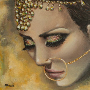 Painting titled "Bride Shimmer" by Vallenssia, Original Artwork, Acrylic