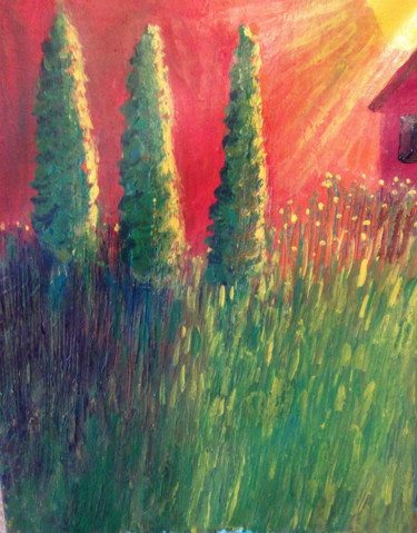 Painting titled "Tuscan Light" by Valleri, Original Artwork, Acrylic