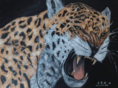 Malerei mit dem Titel "Oil painting ,, Jag…" von Valentina Kostadinova, Original-Kunstwerk, Öl Auf Keilrahmen aus Holz monti…