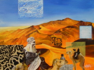 Peinture intitulée "promenade en afrique" par Vallonia, Œuvre d'art originale