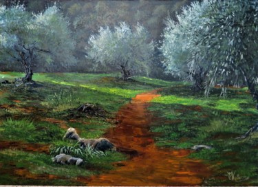 Painting titled "3d-olivar" by Fernando Valluerca, Original Artwork, Oil