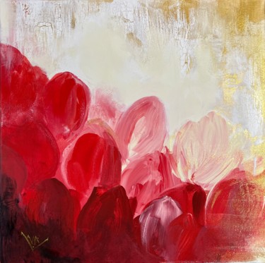 Painting titled "“Red love”" by Valentina Fedoseeva, Original Artwork, Acrylic