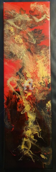 Painting titled "Resine pouring" by Valou., Original Artwork, Acrylic