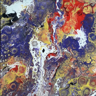 Peinture intitulée "Galactique" par Valérie Boucherit, Œuvre d'art originale, Acrylique