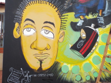 Pintura intitulada "arte de rua" por Mess, Obras de arte originais, Tinta spray