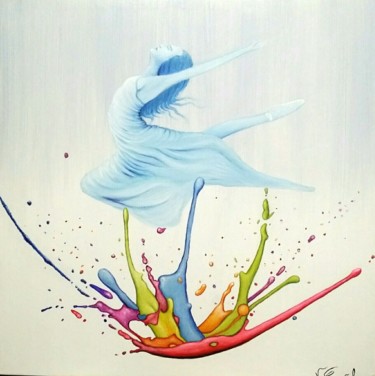 Картина под названием "Butterfly" - Valter Carnevale, Подлинное произведение искусства, Акрил