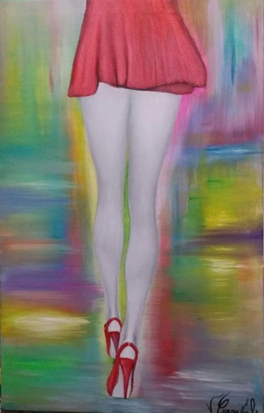 Pintura titulada "La Vie en Rouge" por Valter Carnevale, Obra de arte original, Acrílico