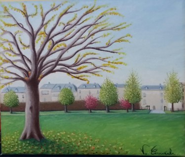 Peinture intitulée "Parco di Londra" par Valter Carnevale, Œuvre d'art originale, Huile