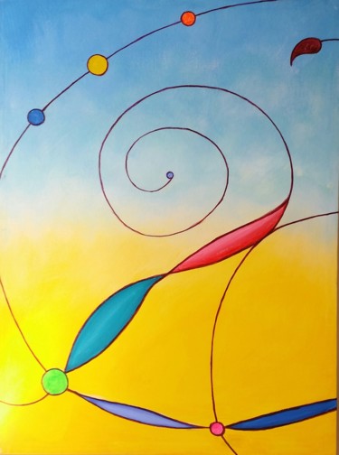 Painting titled "Star Gate 1" by Valter Carnevale, Original Artwork, Acrylic