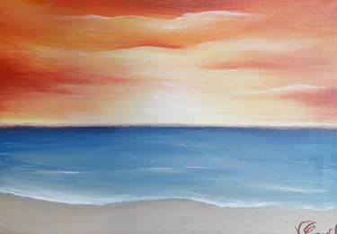 Painting titled "Tramonto 1" by Valter Carnevale, Original Artwork, Acrylic