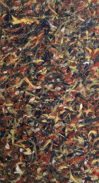Pittura intitolato "Omaggio a Pollock" da Valter Vari, Opera d'arte originale, Acrilico