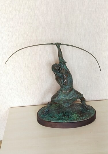 Sculpture intitulée "Мэргэн" par valtsyr, Œuvre d'art originale, Bronze