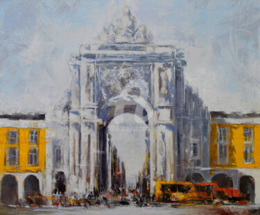 Peinture intitulée "Arc de Triomphe,lLs…" par Valentin Gutu, Œuvre d'art originale, Encre
