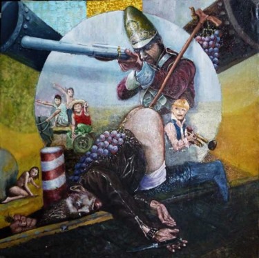 Картина под названием "Неведомая война" - Валентин Зеньковский, Подлинное произведение искусства, Масло