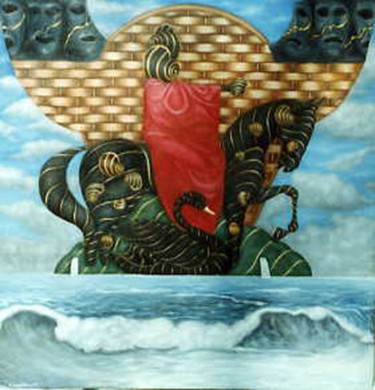 Картина под названием "Остров" - Валентин Зеньковский, Подлинное произведение искусства, Масло